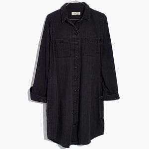 Madewell Black Denim Shirtdress (L)